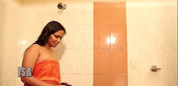  ANJALI (Telugu) as House Wife, Husband - Hot Wet Bathing Romance in BATHROOM
